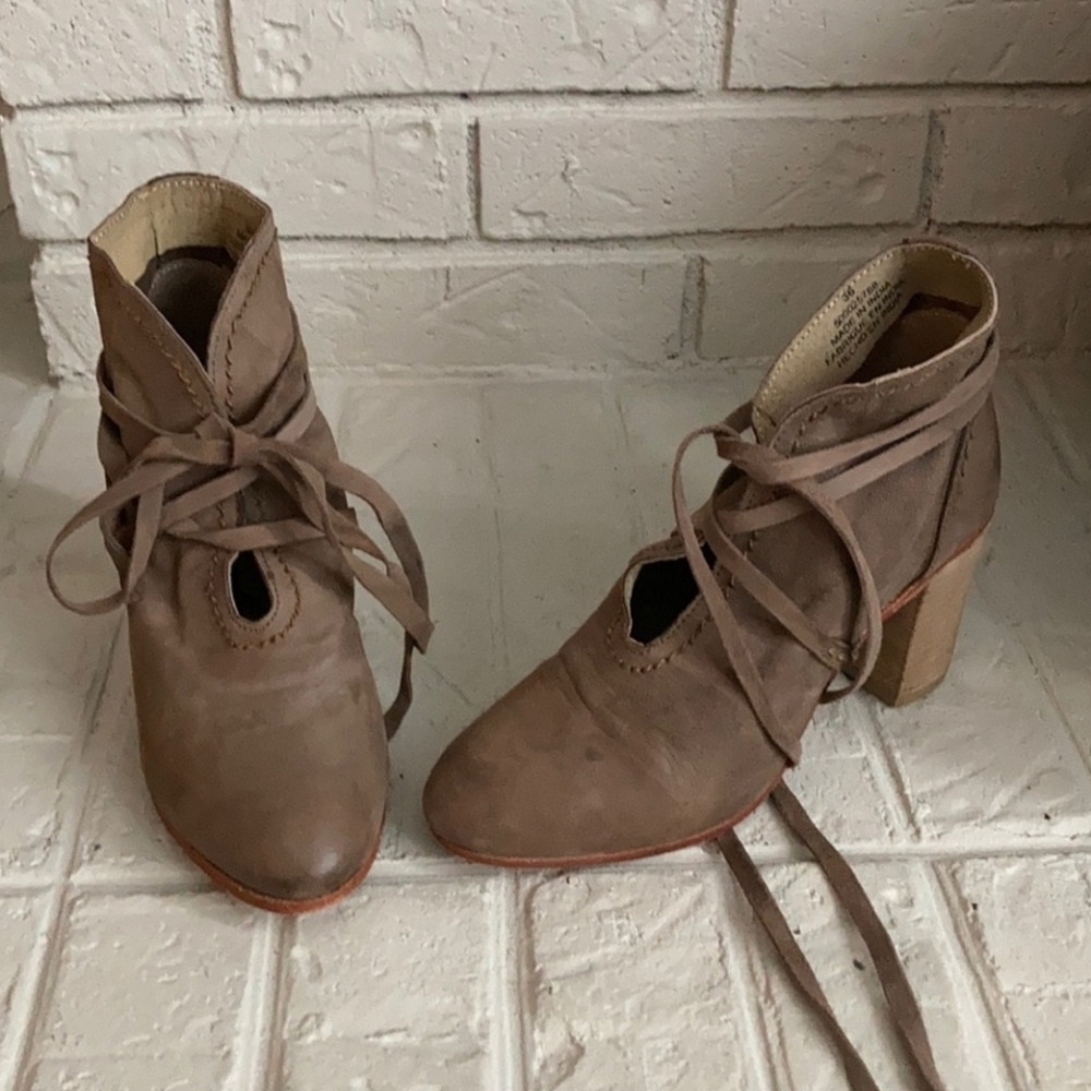Free People brown laced boots
